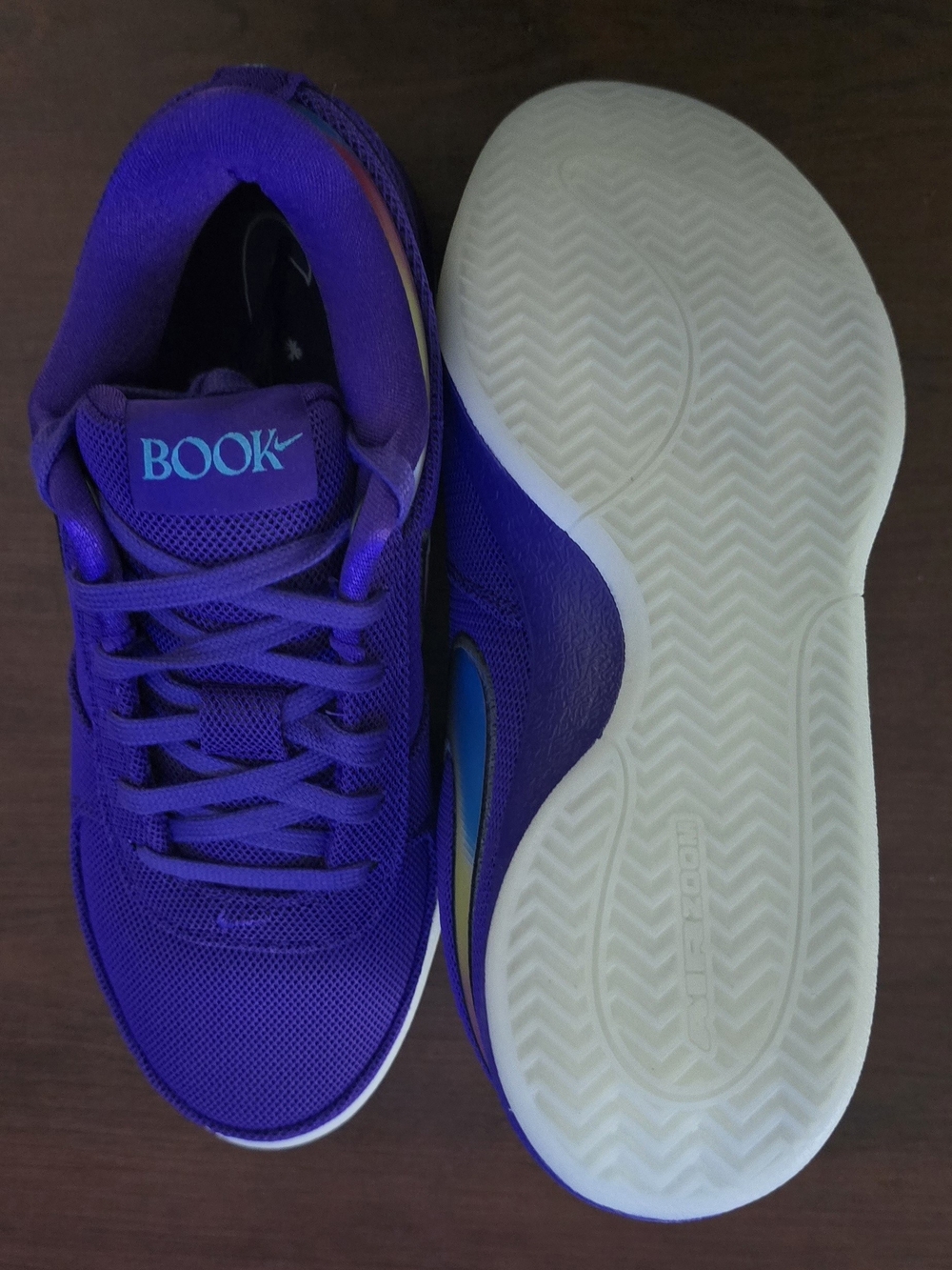Nike Book 1 EP "Aurora" Purple Sneakers with Iridescent Swoosh